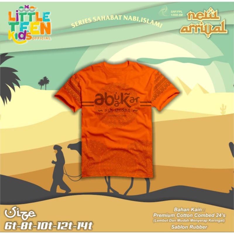 KAOS SERIES SAHABAT NABI&amp; EDISI MUSLIM LITTLE TEEN KIDS OFFICIAL SIZE 6-14 t