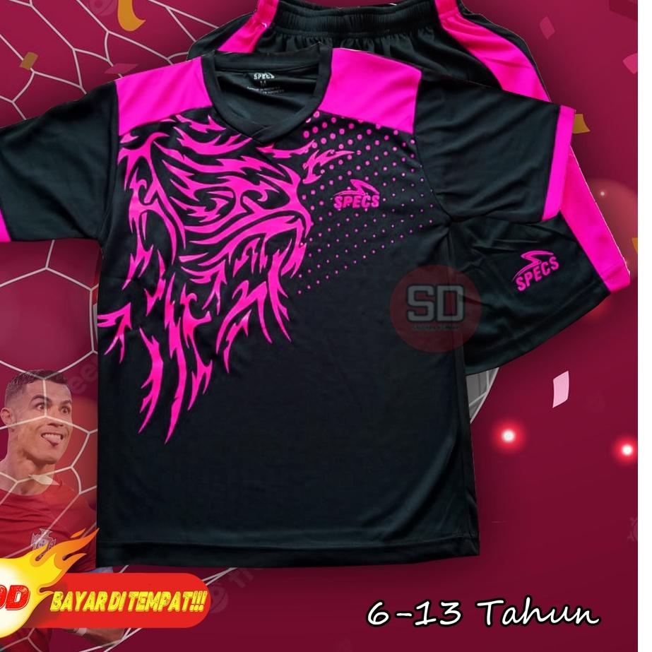 ➷➷✻✫ [COD] Jersey Olahraga Junior Anak-anak Specs Usia 6-14 Tahun Baju Bola Jersey Futsal Badminton 