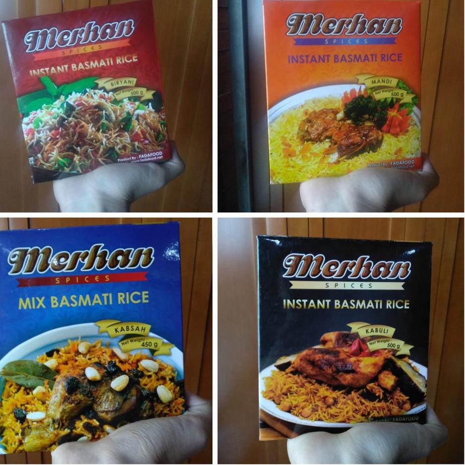 

Terbaru Beras Basmati Instan Merhan Nasi Khas Arab dan Timur Tengah Siap Saji 500gr