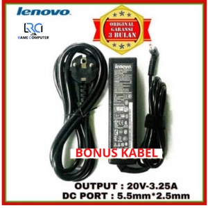 Adaptor Charger Original Laptop Lenovo Ideapad G450 G460 G470 G480 Z360 Z370 Z460 Z470 B470 20V-3.25 65w