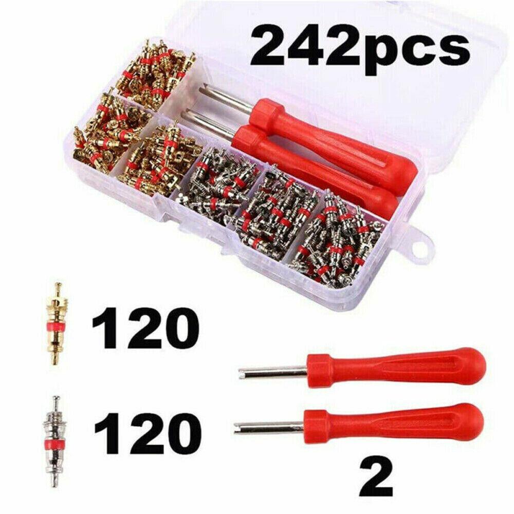 Preva 242pcs Spool Removal Tool Kit Valve Spool Lepas Pasang R134a Alat Ac Otomatis