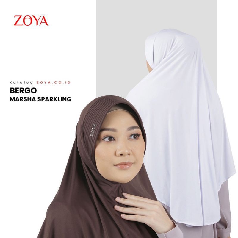 ZOYA hijab syar'i Instant polos Bergo Marsha Sparkling