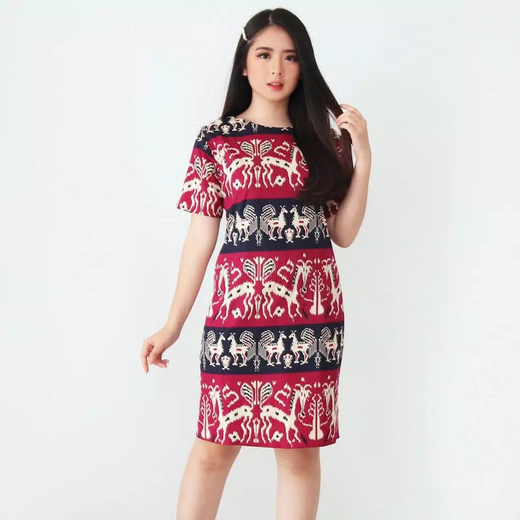 Baju batik wanita - Dress batik fashion 038