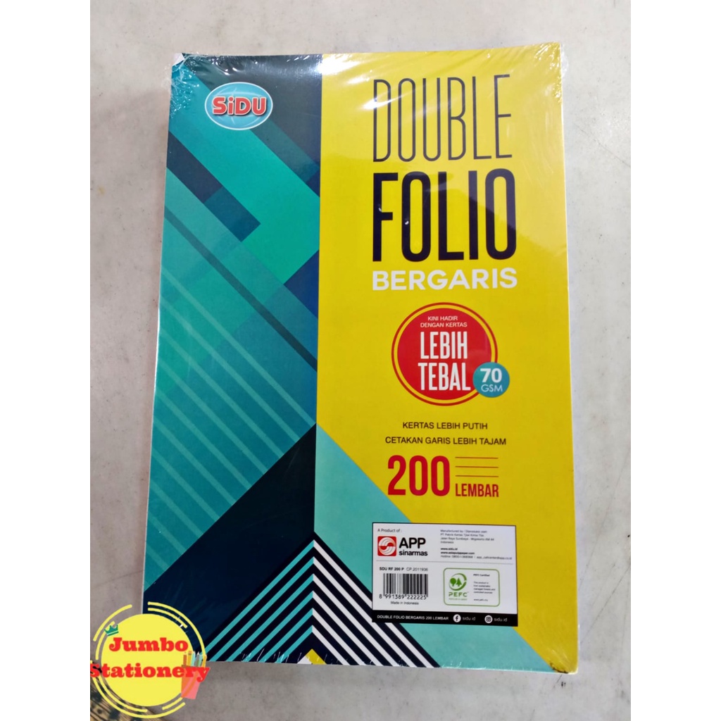 Double Folio Sinar Dunia Folio Bergaris Per Pak