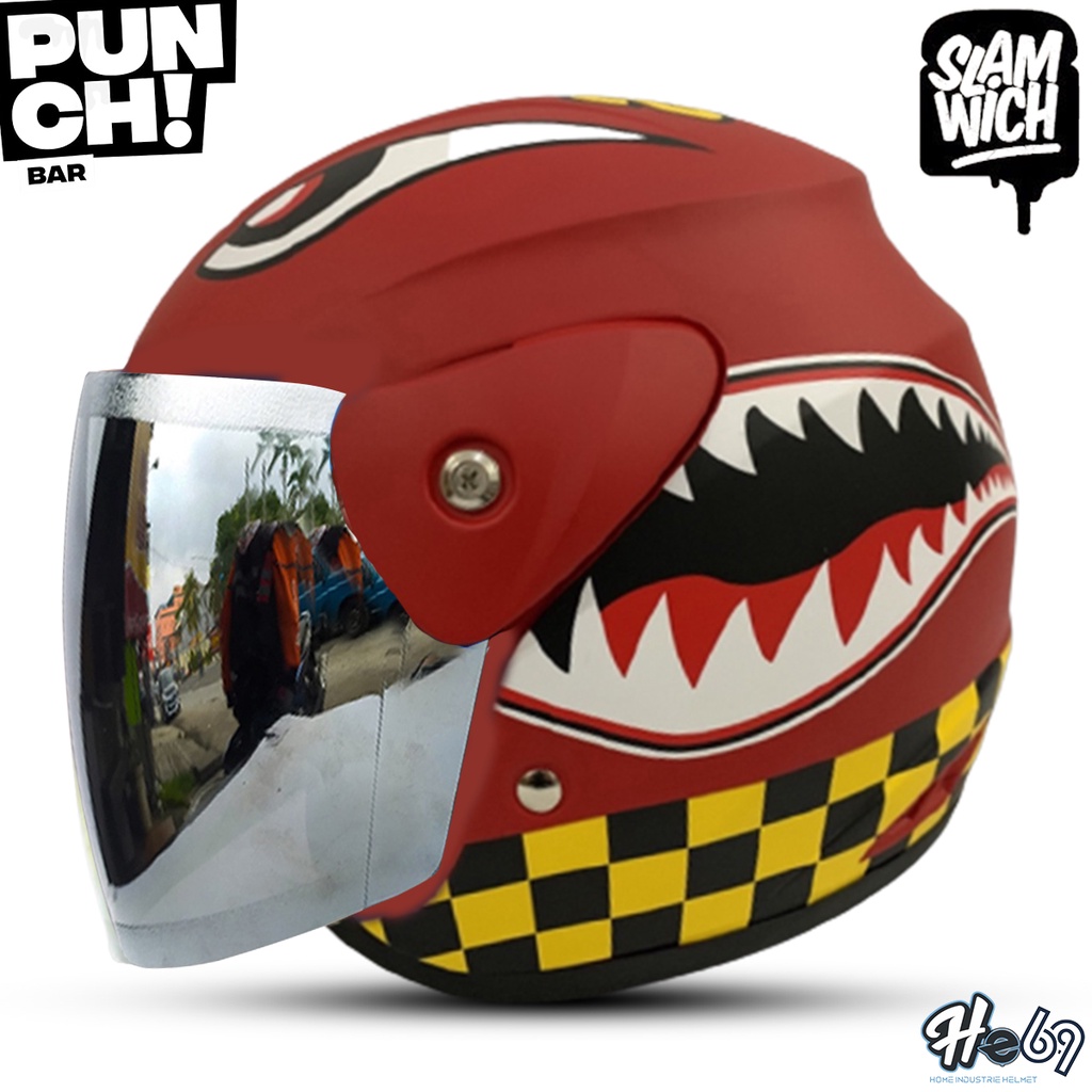 Helm Half Face Dewasa Evolution GM SHARK Untuk Pria Dan Wanita Dewasa COD