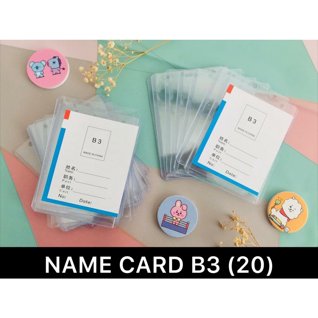 

PLASTIK ID CARD B3 / NAME TAG PANITIA / ANGGOTA / NAME TAG UJIAN / MIKA ID CARD / CARD CASE SATUAN / ISI 1 PCS 12.5 X 9.5 CM