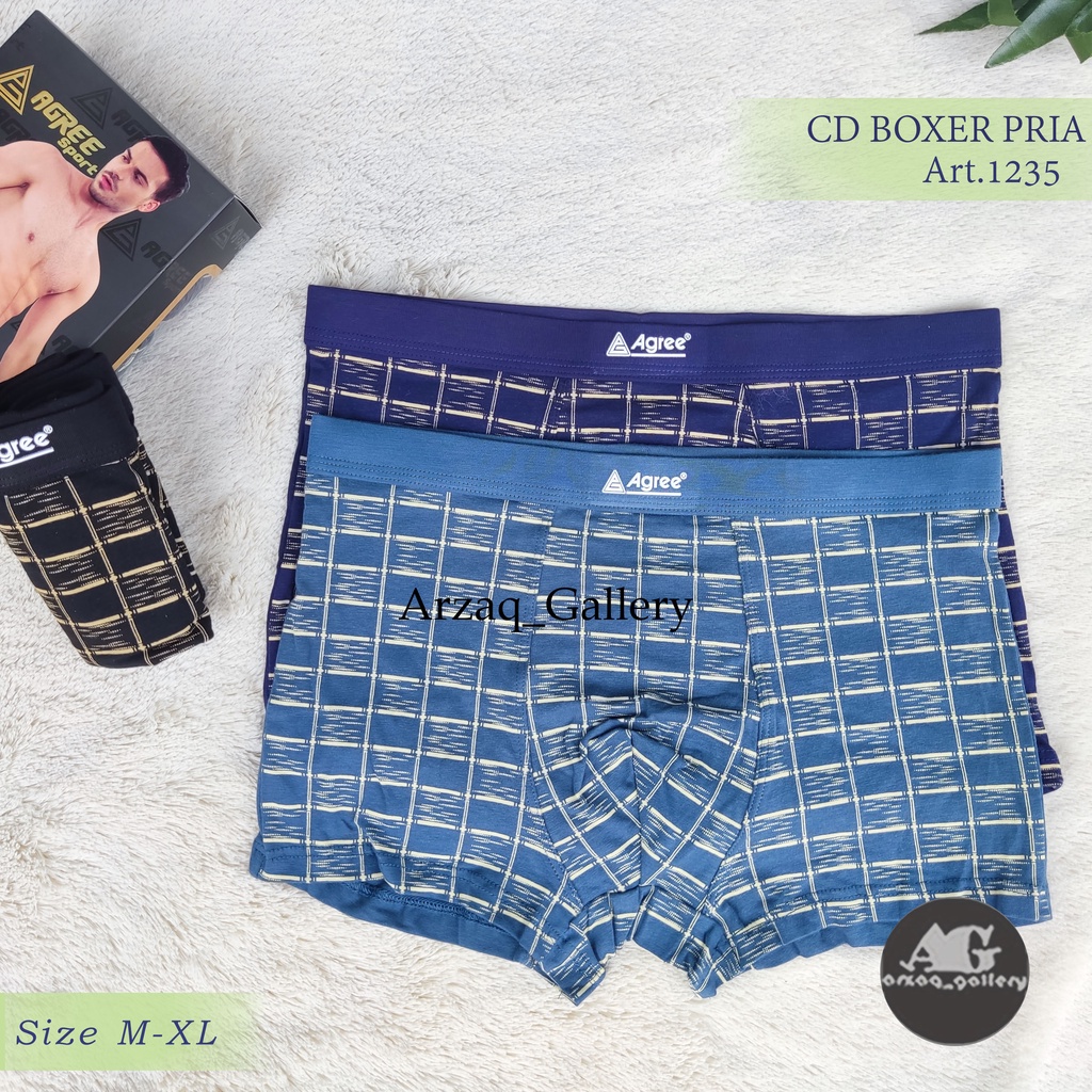 [ 3pc ] Celana Dalam Pria BOXER AGREE SPORT | 1234  Motif Garis