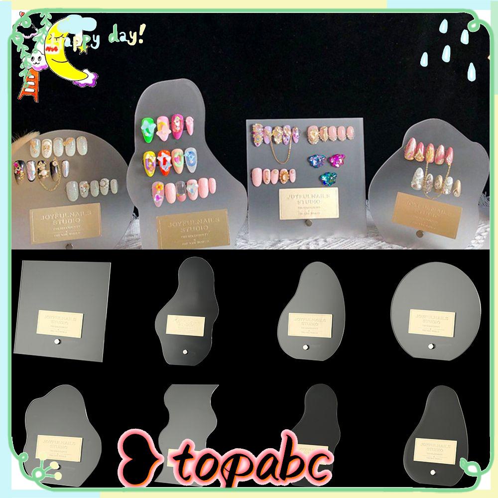 Top Nail Art Display Board Hadiah Alat Manicure Tidak Teratur Akrilik Menampilkan Berdiri