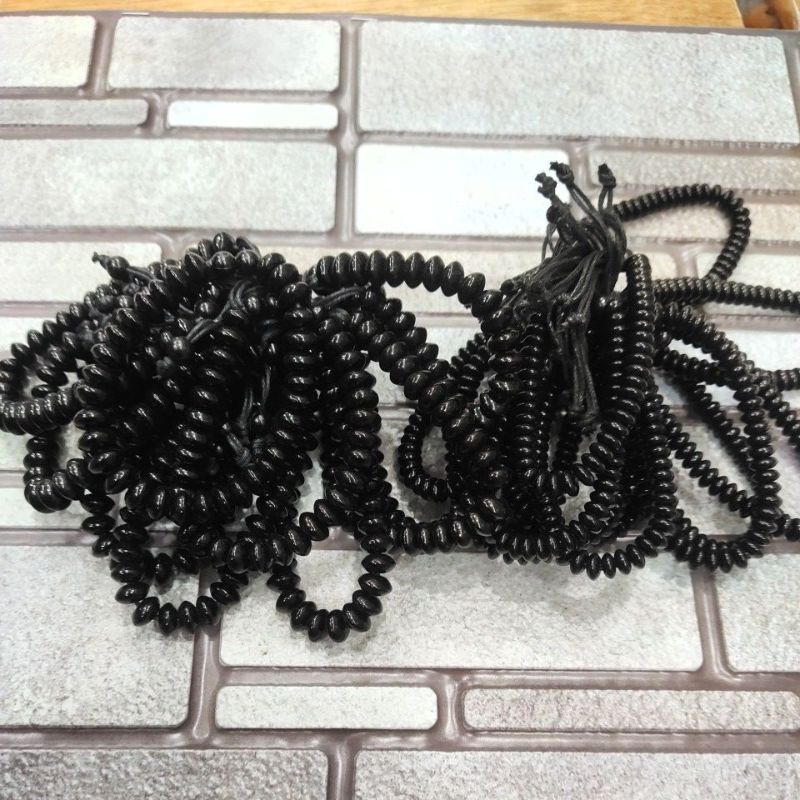 Grosir!!! Gelang Tangan Batu hitam Blackonyx piringan tali serut lusinan isi 12pcs