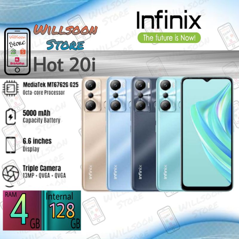 Jual Infinix Hot 20i 4/128 GB - Garansi Resmi | Shopee Indonesia