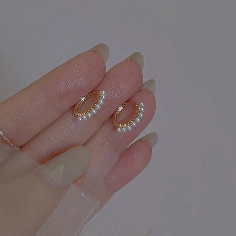 YEEZII Fashion Anting Mutiara Emas Untuk Wanita Hypoallergenic Earring Jewellry Aksesoris