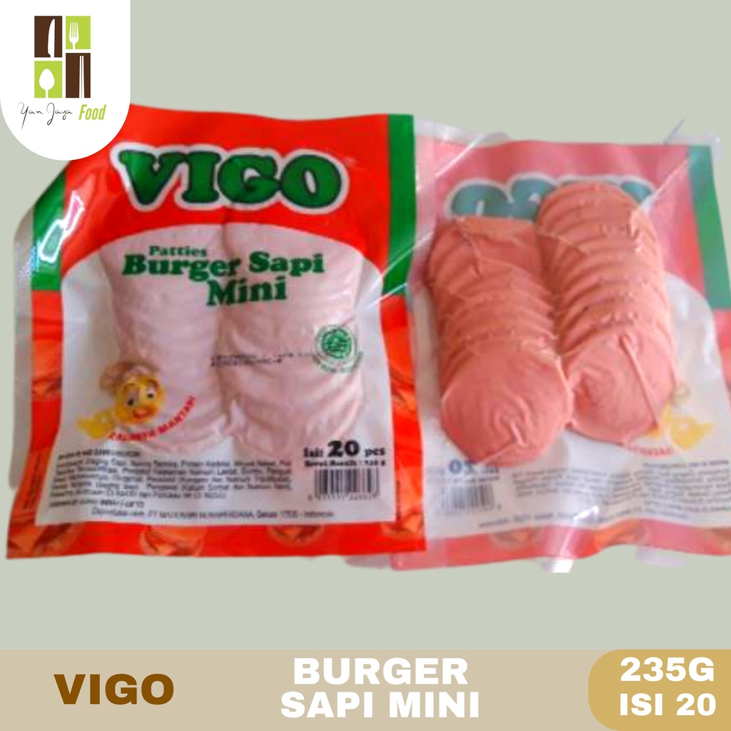 Vigo Beef Burger 10 Pcs/Mini Burger 20 Pcs/Kornet Ayam 4 pcs