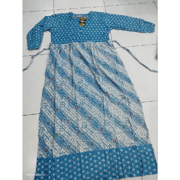 daster panjang ori qonita batik longdres Marsha sleting clt soft