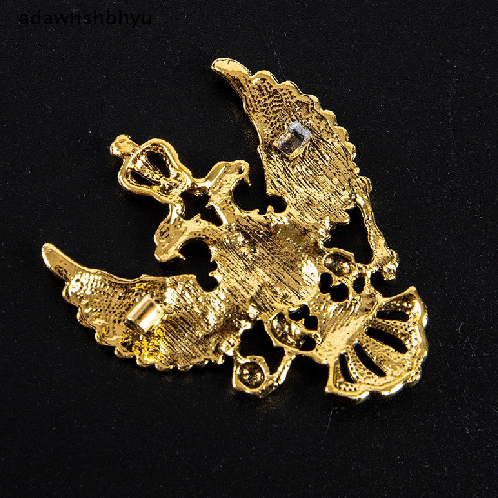 Adawnshbhyu Retro Wing Metal Pin Vintage Eagle Lencana Bros Mahkota Kerah Pin Pria Aksesori ID