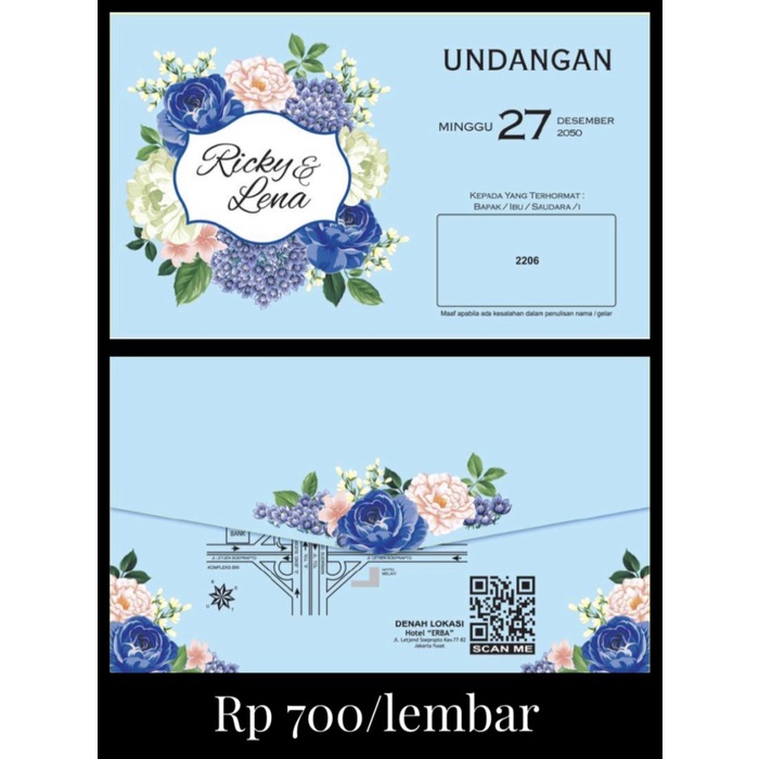 Blangko Undangan Pernikahan ERA BARU / ERBA 2206 COVER mirip SCF-002