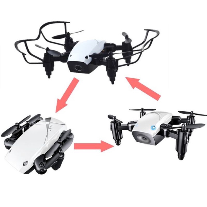 Broaddream Quadcopter Drone Mini Pocket Foldable - S9 - White
