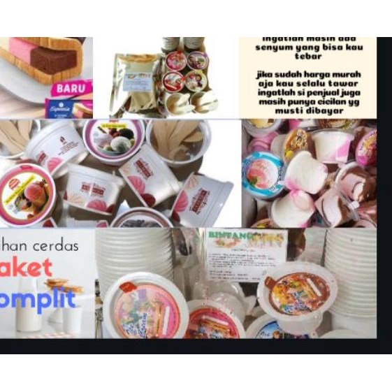 

PAKET BUBUK ES KRIM / PAKET ICE CREAM MURAH CUP PLASTIK PUTIH/ PAKET USAHA ES KRIM / PAKET BUBUK ICE CREAM