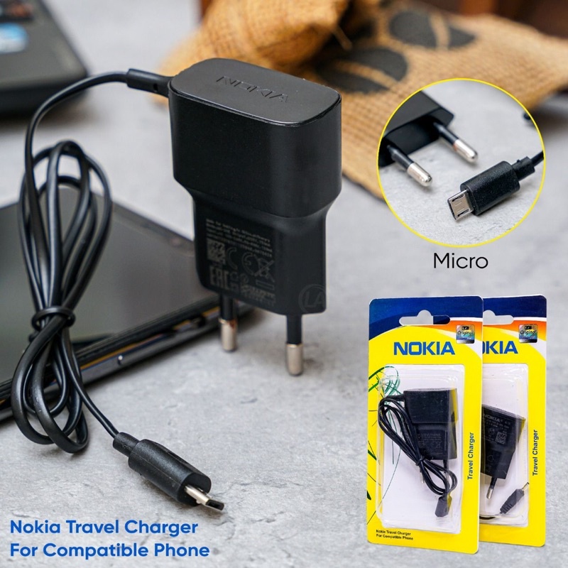 Tc Travel Charger Luna Nokia N105 Ori Micro Usb Pack Press