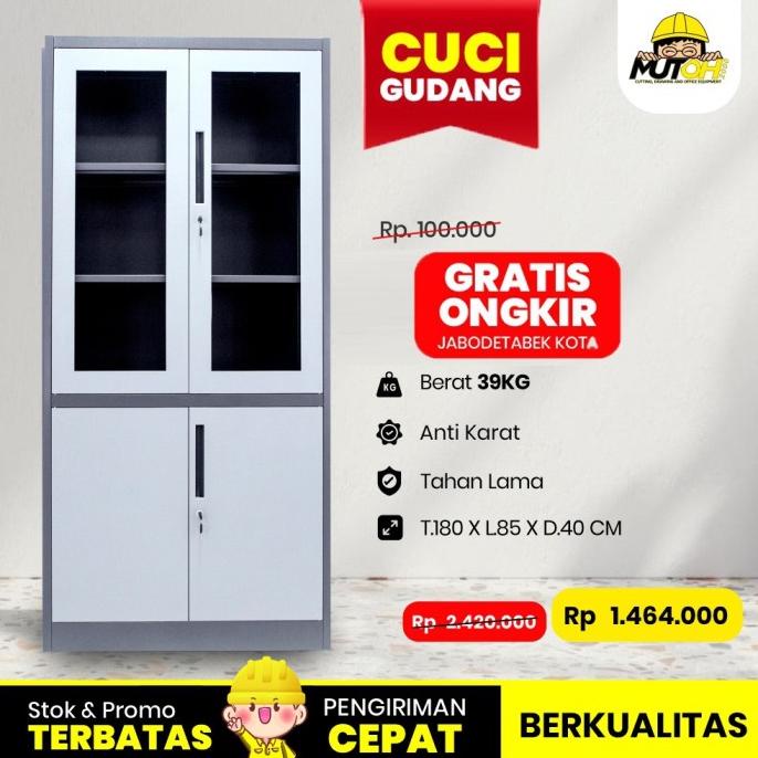 

NEW SALE LEMARI ARSIP LEMARI BESI FILLING CABINET - PINTU KOMBINASI SWING TARIK ORIGINAL