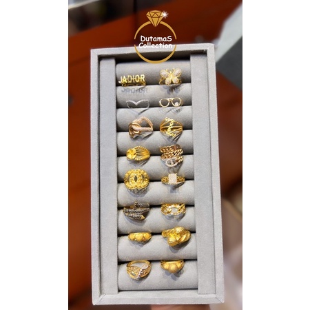 Cincin Dewasa Banyak Motif Berat 1-3gram an Emas Asli Kadar 375%