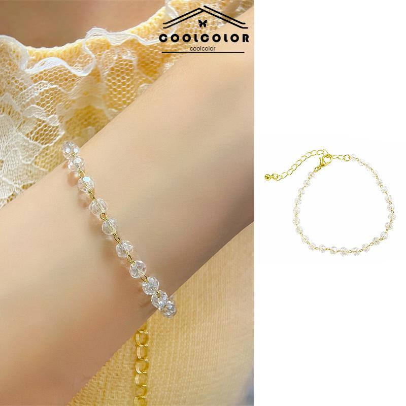 COD❤️Gelang Kristal Fashion Korea Sederhana Wanita Gadis Gelang Perhiasan Aksesoris- cl