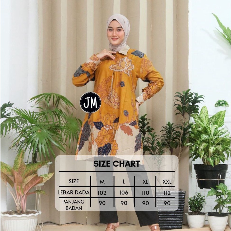 Baju Batik Wanita Modern Atasan Tunik Batik Kerja Wanita Kantor Baju Batik Wanita dan Pria Batik Seragam M L XL XXL