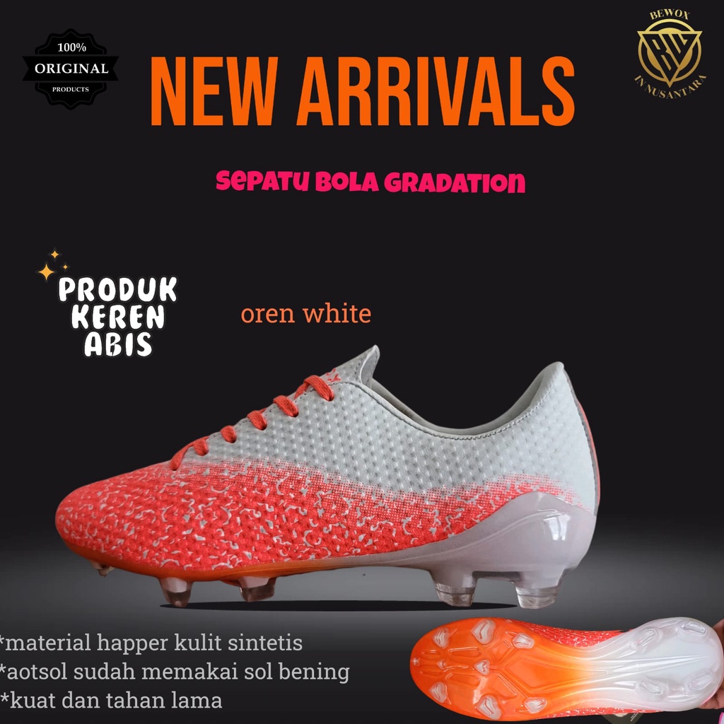 Sepatu Bola Bewox BW Motif Gradation Pria / Wanita Sepatu Bola Pria Berkualitas Dan Original