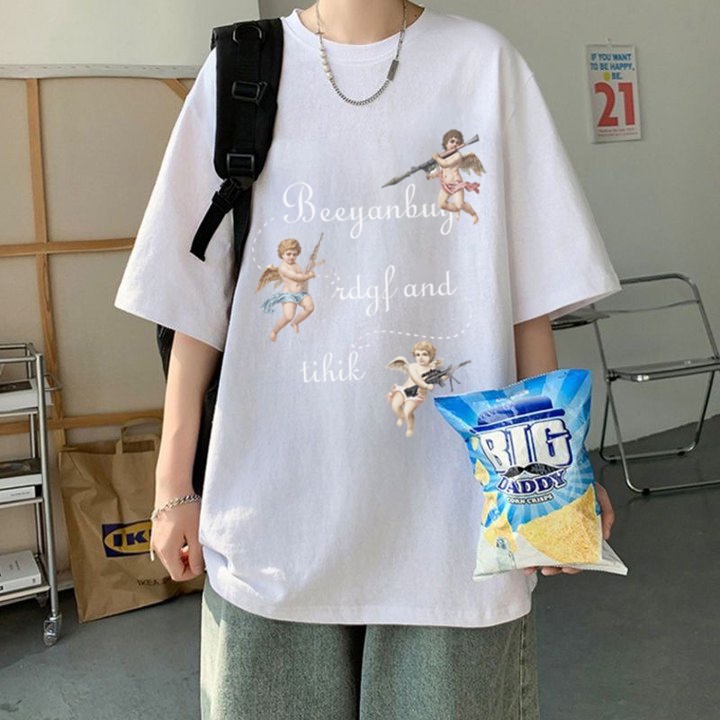 RDGF official shop/little angel kemeja leher bulat kaos murah kaos cotton kaos kekinian atasan kaos Kaos pria baju kaos oversize kaos t shirt oversize PRIA &amp; WANITA (UNISEX)