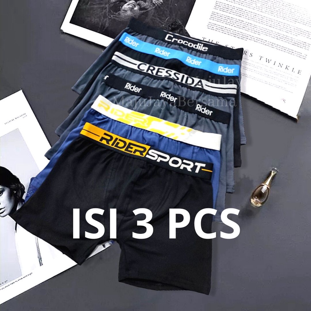 6 PCS Celana Dalam Pria Dewasa Boxer Terbaru-Isi 3