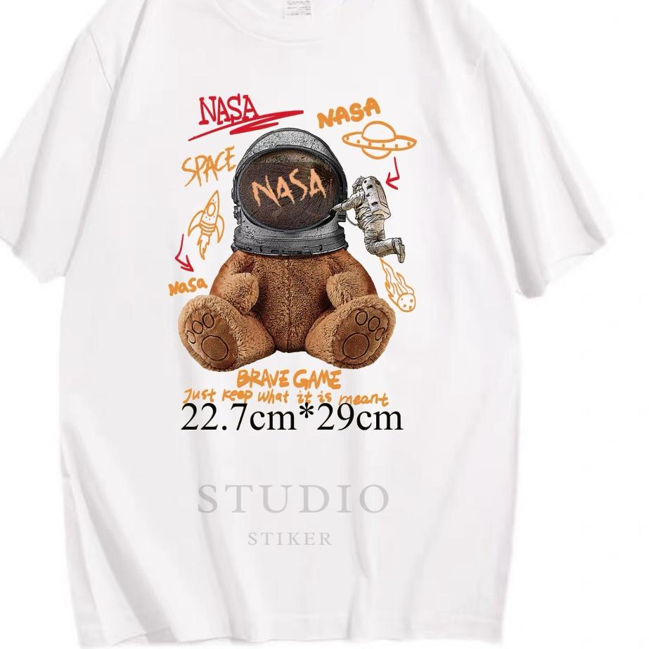 

(S(62)♥) Stikerstudio - NASA Sablon Kaos Stiker Baju Setrika / Stiker Baju Katun / Kaos Jaket Pakaian terviral