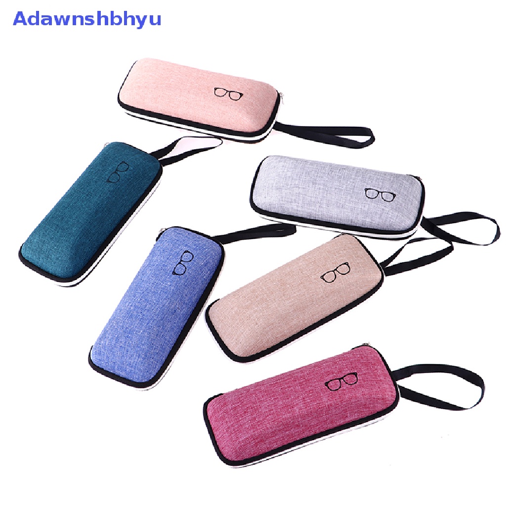 Adhyu 1Pcs EVA Eyewear Cases Cover Sunglasses Case Kotak Kacamata Dengan Lanyard Zipper ID