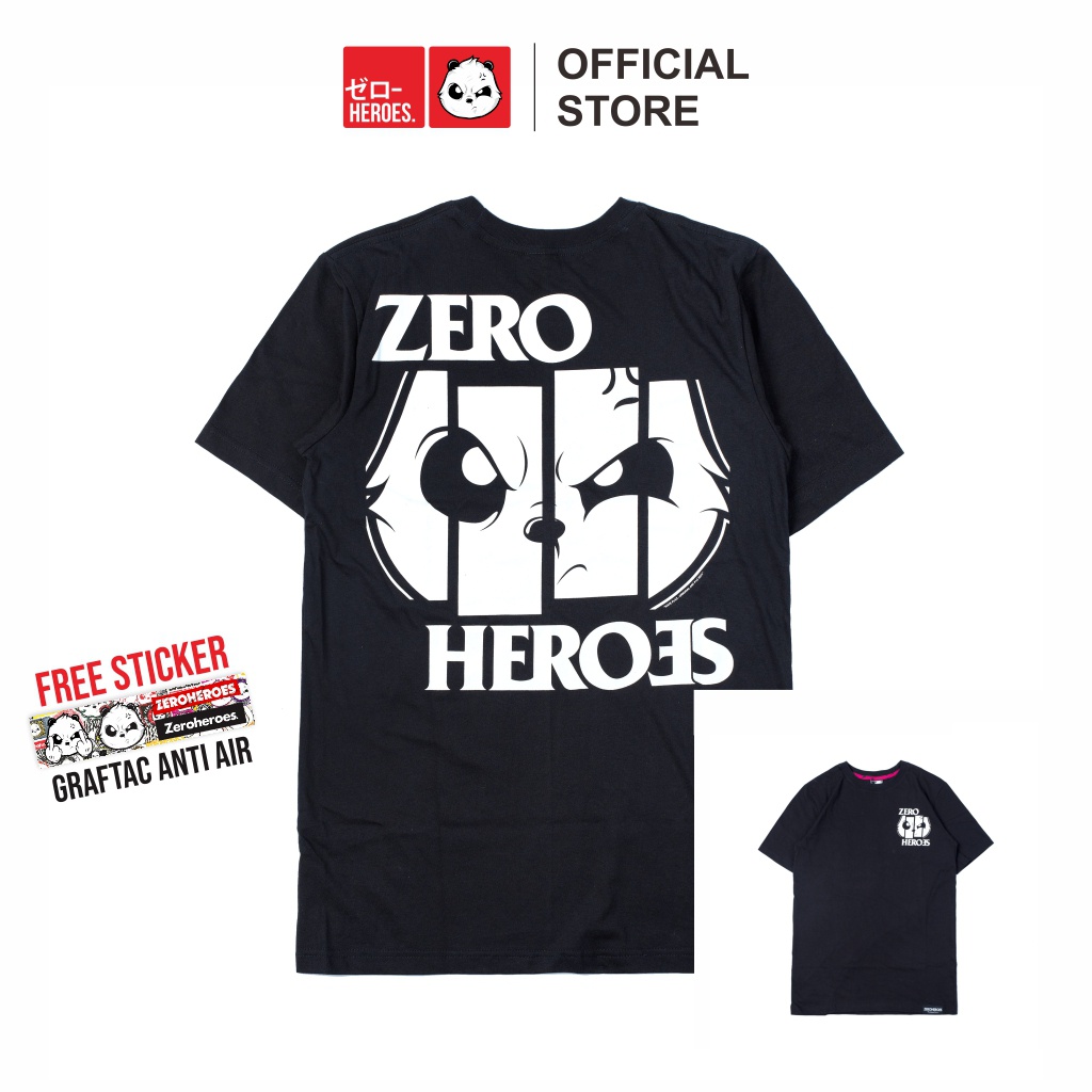 Kaos Pria Distro T Shirt Wanita Original Zero Heroes Lengan Pendek Cowok Cewek SK03