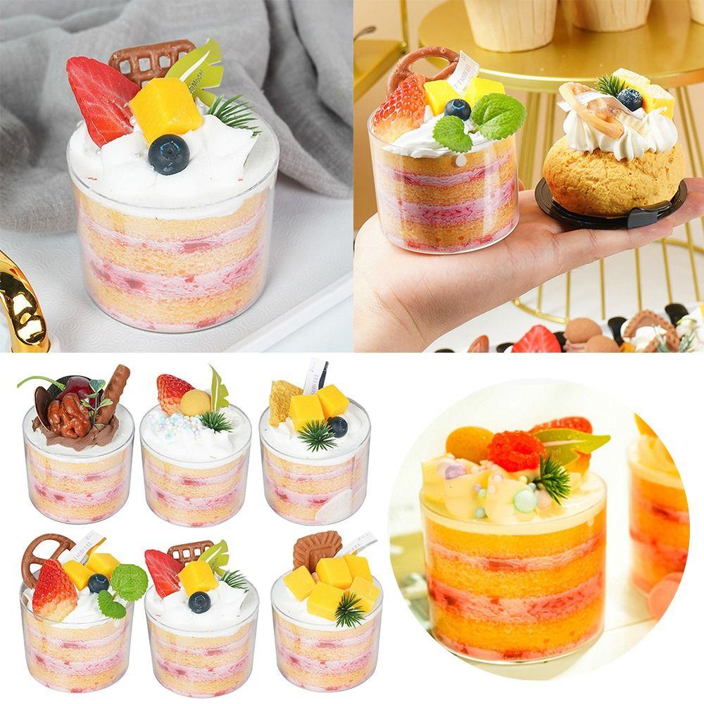 Chookyy Buah Artificial Cupcake Mainan Etalase Toko Ornamen Dekorasi Desktop Model Dessert Makanan