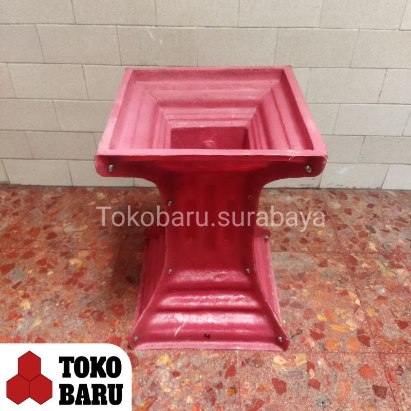 Cetakan Dudukan / Pilar Pot Kotak Uk.30×30 Tinggi 49 cm Fiberglass