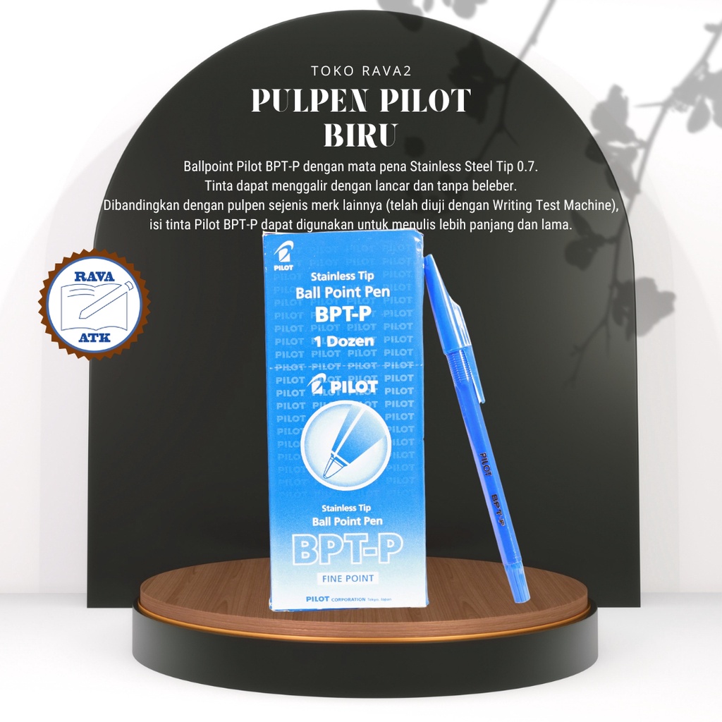 

Ball Point Pen / Pulpen Pilot BPT-P Warna Biru