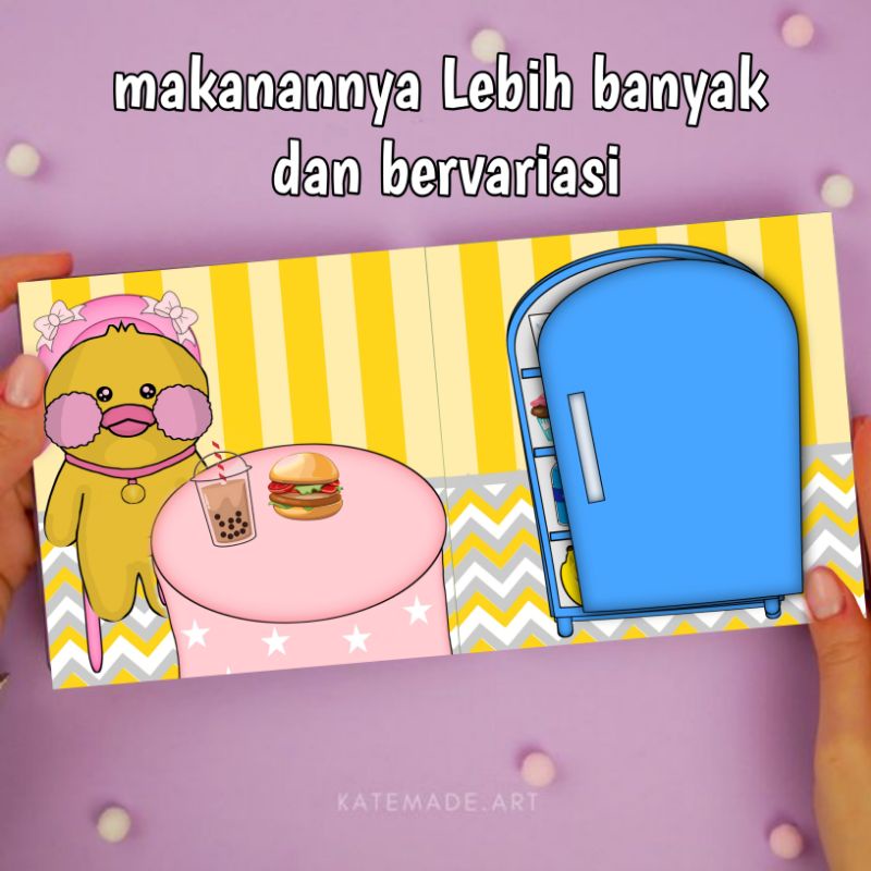 boneka kertas paper duck Viral tinggal main saja SUDAH DIPOTONG SUDAH JADI