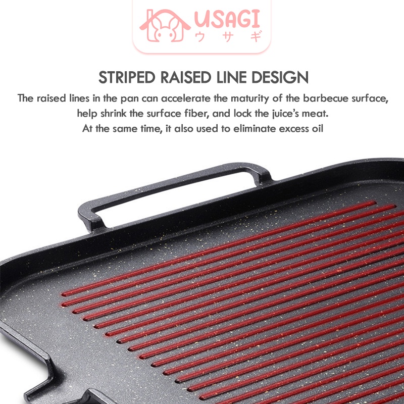 PROMO Usagi Official - Korean BBQ Induction Grill Pan / Grill Pan Induksi / Alat Pemanggang Induksi