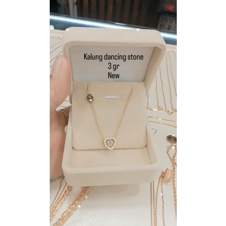 kalung dancing stone emas 8k