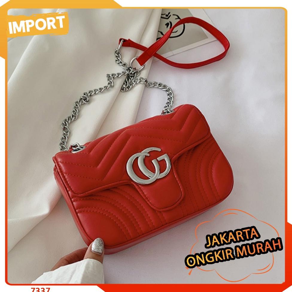 JAKARTA E 7337 TAS SELEMPANG WANITA BRANDED POLOS GROSIR IMPORT