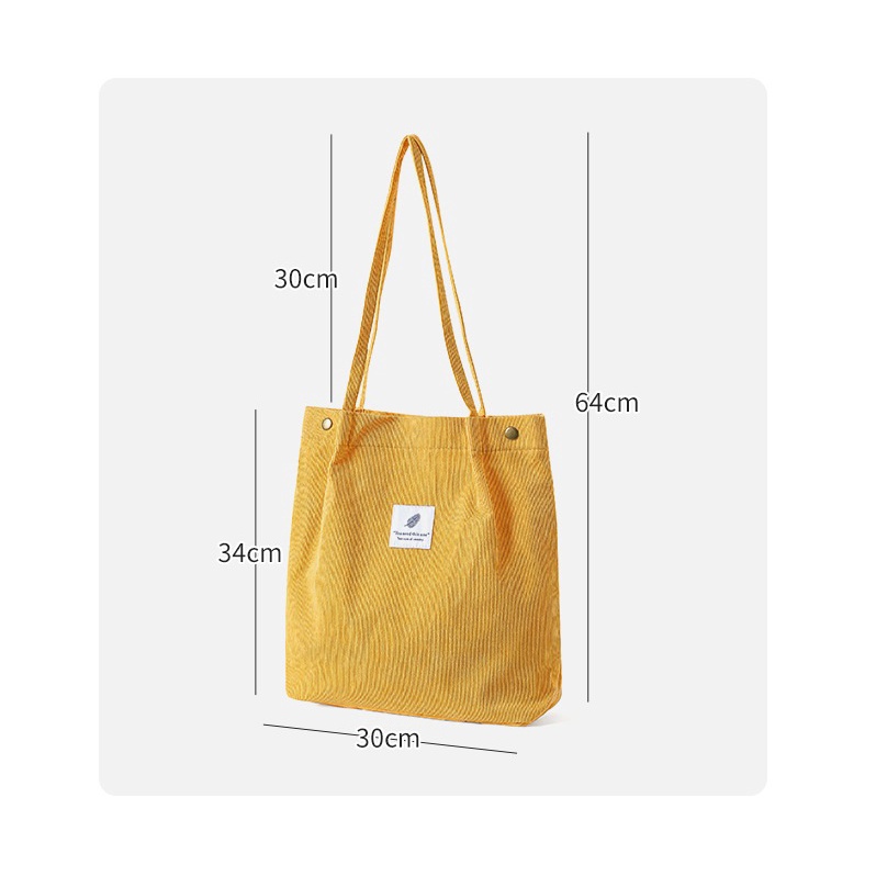 PEARCE Totebag Tas Tote Totorduroi Wanita Lucu Vintage Aesthetic Tote Bag You Need This One Remaja Corduroy Model Garis Tebal Kancing Magnet Import Korean Style Chikoisme NR