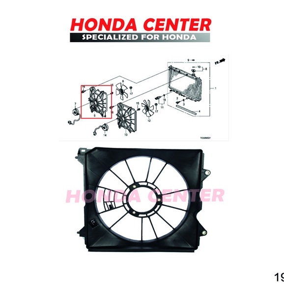 shroud fan rumah sarang kipas ac radiator accord cp2 2008 2009 2010 2011 2012