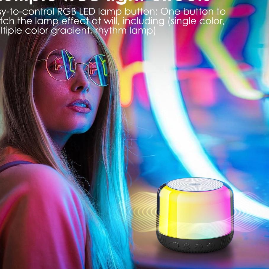 SEGERA BELI GOOJODOQ Bluetooth Speaker Stereo Mini led Portable Mini HiFi Wireless Speaker..