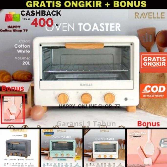 Ravelle Oven Listrik Toaster 20 L - Oven Listrik Low Watt Ravelle