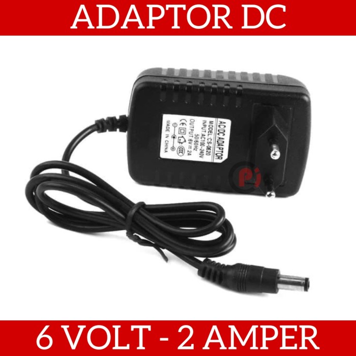 Adaptor DC 6V 6 Volt 2A 2 Amper Power Supply Intercom Aki Timbangan