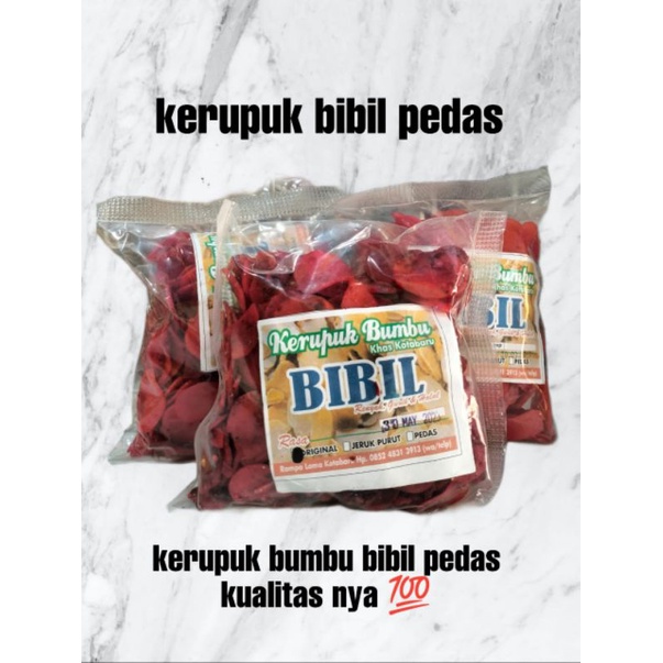 

Kerupuk bumbu bibil viral kotabaru (pedas)