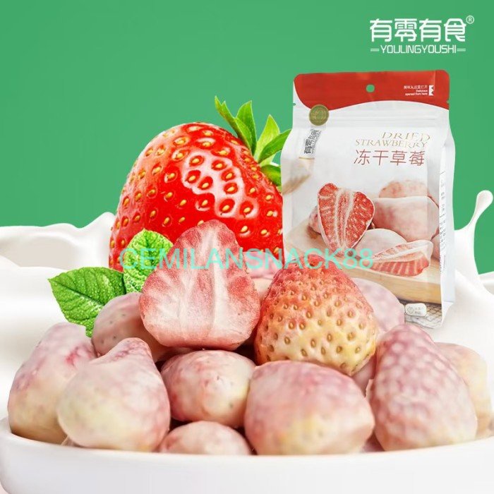

youlingyoushi / strawbery beku kering /38g / 有零有食 冻干草莓