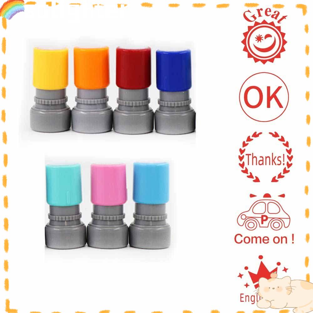 Solighter Commentary stamp Self-ink Perlengkapan Kantor &amp; Sekolah Bab Fotosensitif Perangko Mainan Anak Scrapbooking Stamper Anak Segel Mengajar Cap