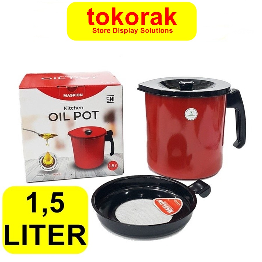 TEMPAT MINYAK MASPION OILPOT 1.5 LITER MAXIM OIL POT 1.5L 1,5 1,5L