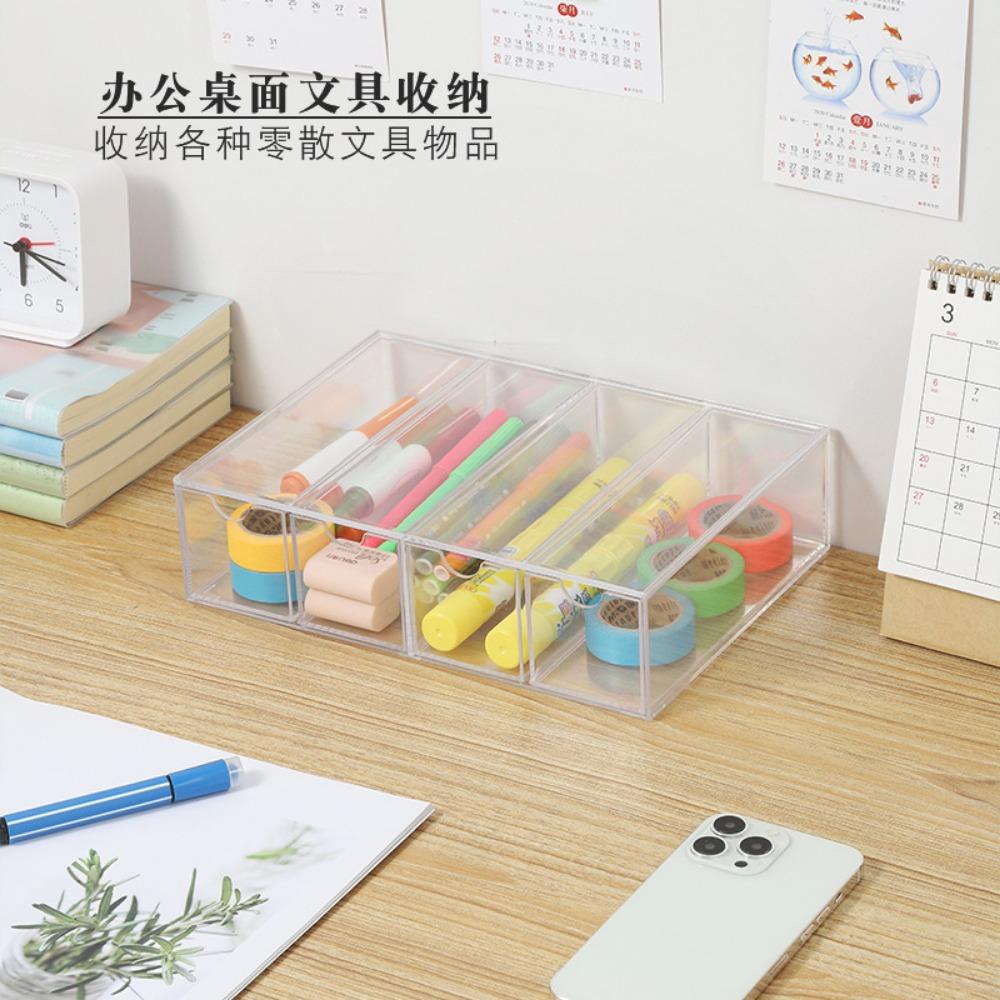 Solighter Drawer Storage Box Tempat Pulpen Alat Tulis Kosmetik Plastik