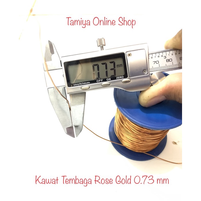 Kawat Email Tembaga Rose Gold 0.73 mm per Meter Kawat Jerman Artistic